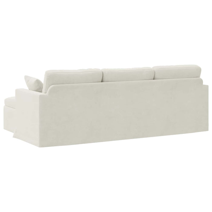 Canapea Crem 228 x 134 x 80 cm Catifea WALTI