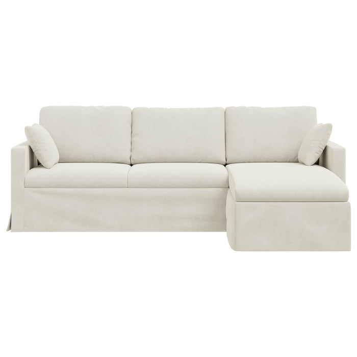 Canapea Crem 228 x 134 x 80 cm Catifea WALTI