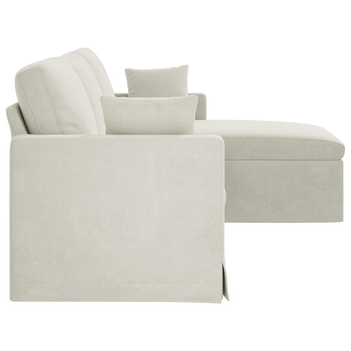 Canapea Crem 228 x 134 x 80 cm Catifea WALTI