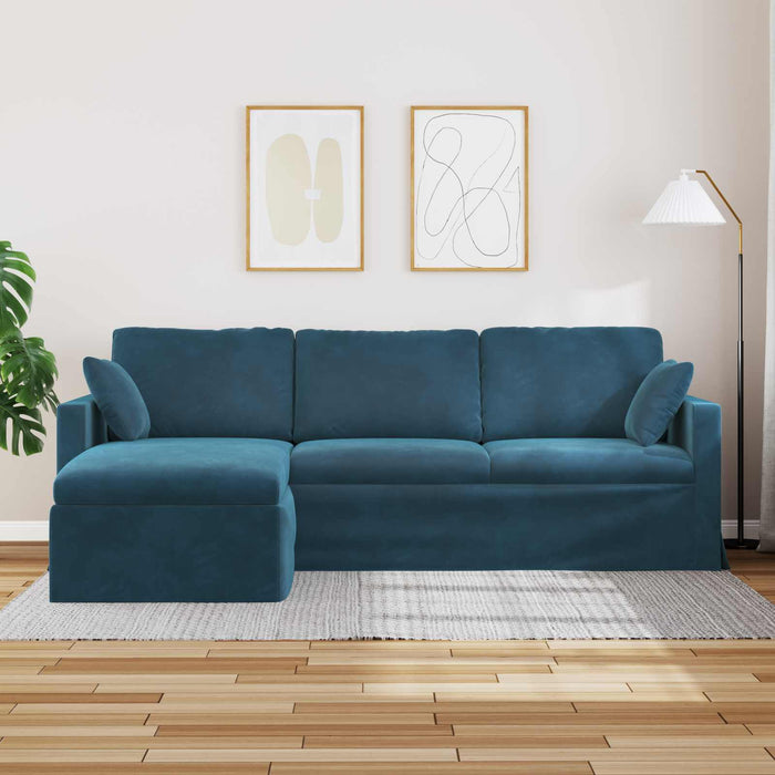 Canapea albastru 228 x 134 x 80 cm Catifea - WALTI WALTI