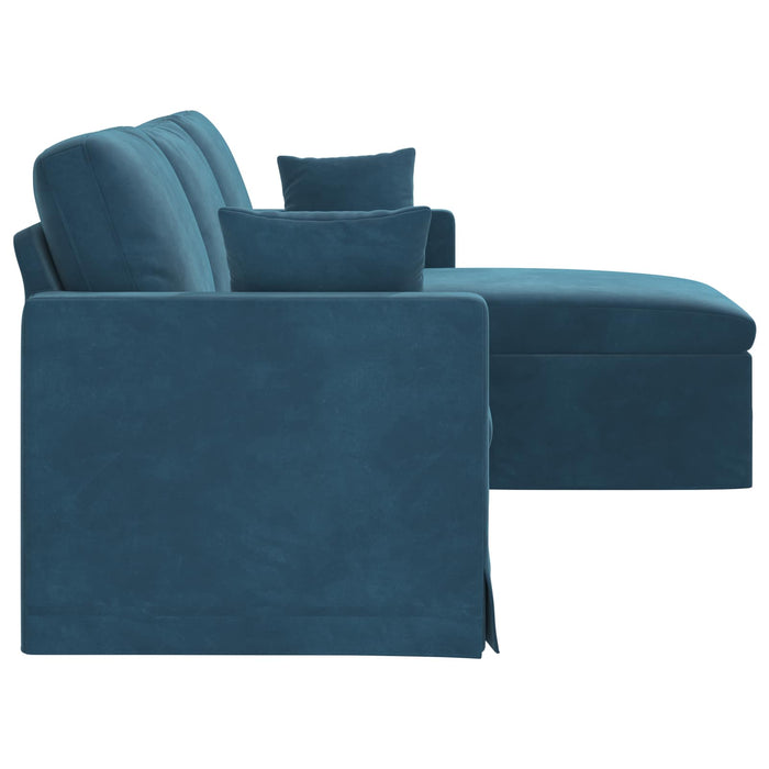 Canapea albastru 228 x 134 x 80 cm Catifea - WALTI WALTI
