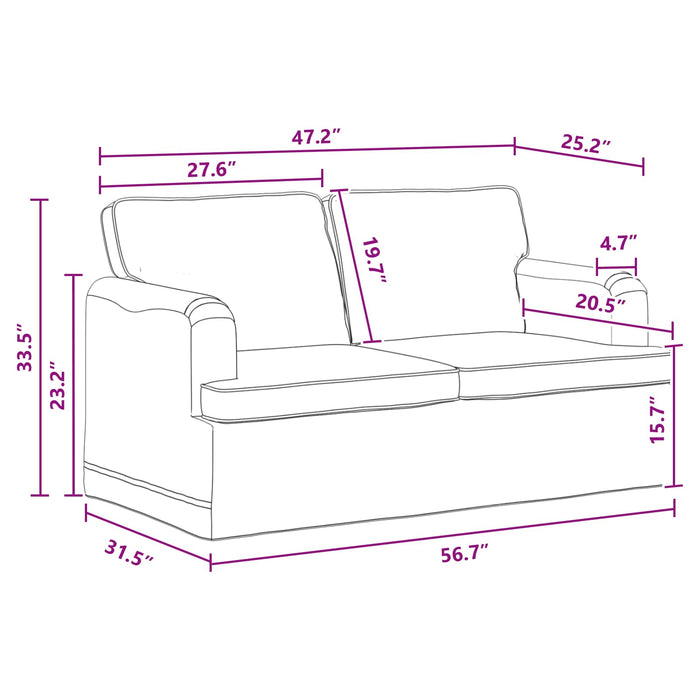 Canapea Gri închis 142 x 80 x 85 cm Metal - WALTI WALTI