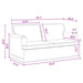 Canapea Gri închis 142 x 80 x 85 cm Metal - WALTI WALTI