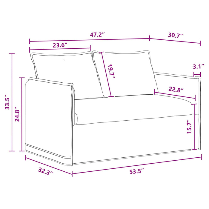 Canapea Gri închis 195 x 82 x 85 cm Metal - WALTI WALTI