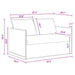 Canapea Gri închis 195 x 82 x 85 cm Metal - WALTI WALTI