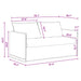 Canapea Gri închis 195 x 82 x 85 cm Metal - WALTI WALTI