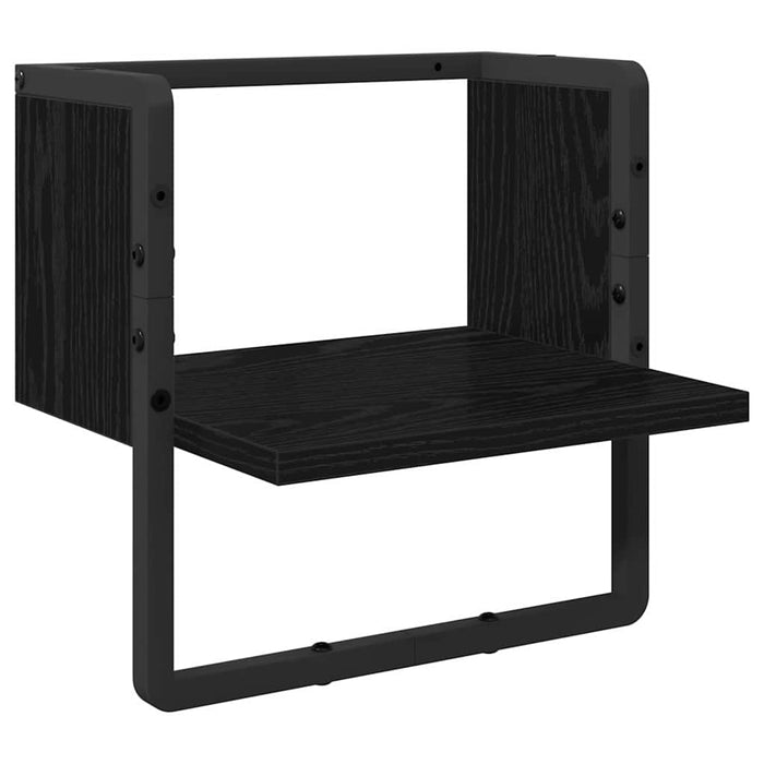 Raft de perete Stejar Negru 30 x 25 x 30 cm Lemn compozit - WALTI WALTI