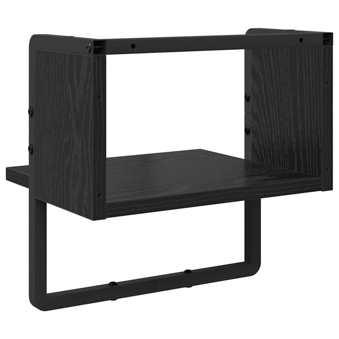 Raft de perete Stejar Negru 30 x 25 x 30 cm Lemn compozit - WALTI WALTI