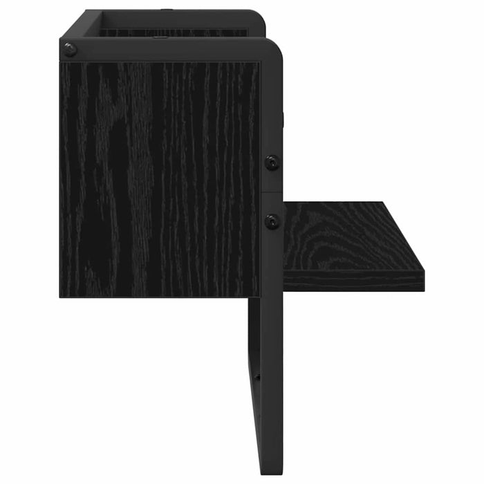 Raft de perete Stejar Negru 30 x 25 x 30 cm Lemn compozit - WALTI WALTI