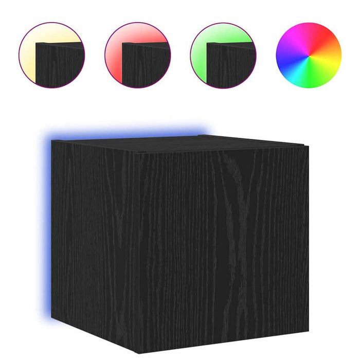 Dulap TV de perete Stejar Negru 30,5 x 35 x 30 cm Lemn compozit - WALTI WALTI