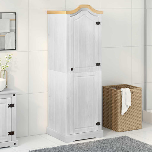 Dulapuri cu raft cu ușă Alb 55 x 52 x 170 cm Lemn de pin masiv - WALTI WALTI