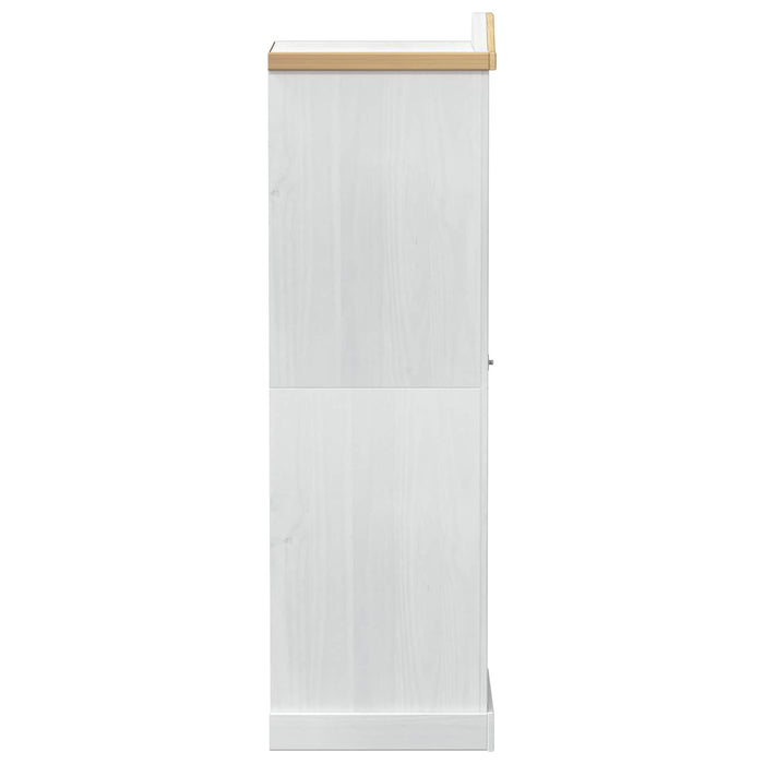 Dulapuri cu raft cu ușă Alb 55 x 52 x 170 cm Lemn de pin masiv - WALTI WALTI