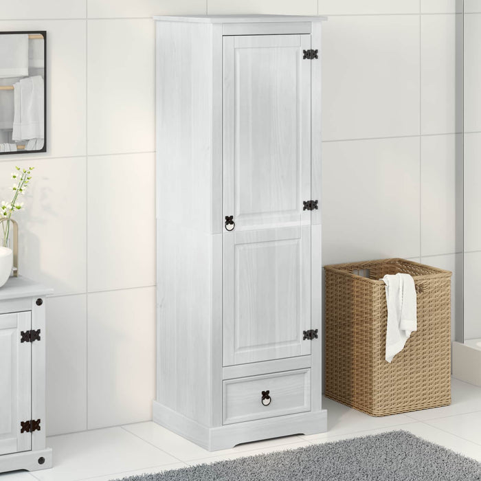 Dulapuri cu sertar Alb 55 x 50 x 170 cm Lemn de pin masiv - WALTI WALTI