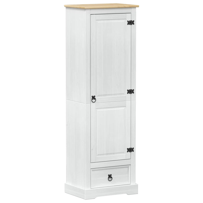 Dulapuri cu sertar Alb 55 x 38 x 170 cm Lemn de pin masiv - WALTI WALTI