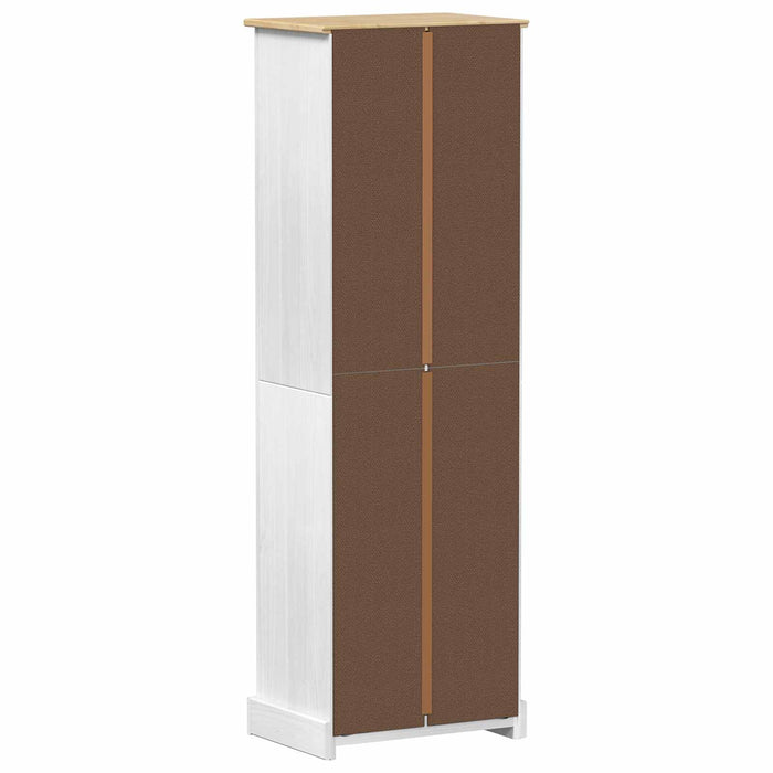 Dulapuri cu sertar Alb 55 x 38 x 170 cm Lemn de pin masiv - WALTI WALTI