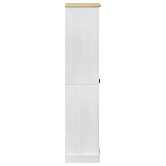 Dulapuri cu sertar Alb 55 x 38 x 170 cm Lemn de pin masiv - WALTI WALTI