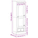 Dulapuri cu sertar Alb 55 x 38 x 170 cm Lemn de pin masiv - WALTI WALTI