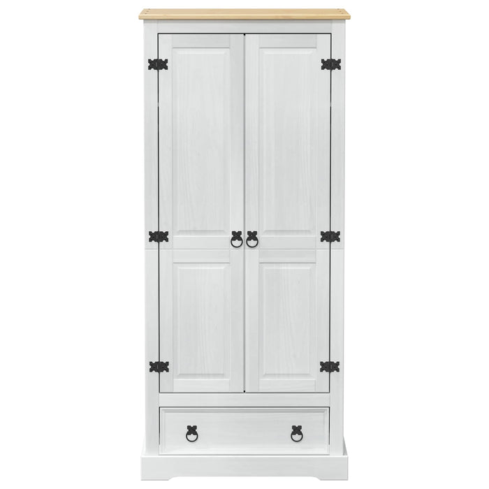 Dulapuri cu sertar Alb 76 x 50 x 170 cm Lemn de pin masiv - WALTI WALTI