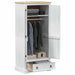 Dulapuri cu sertar Alb 76 x 50 x 170 cm Lemn de pin masiv - WALTI WALTI