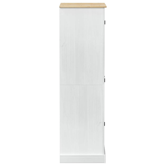 Dulapuri cu sertar Alb 76 x 50 x 170 cm Lemn de pin masiv - WALTI WALTI