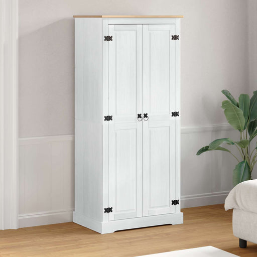 Dulapuri cu raft cu ușă Alb 76 x 50 x 170 cm Lemn de pin masiv - WALTI WALTI