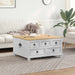 storage box cu sertar Alb 90 x 78 x 45 cm Lemn de pin masiv - WALTI WALTI
