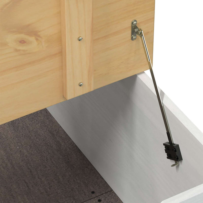 storage box cu raft Alb 78 x 78 x 45 cm Lemn de pin masiv - WALTI WALTI