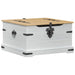 storage box cu raft Alb 78 x 78 x 45 cm Lemn de pin masiv - WALTI WALTI