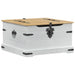 storage box cu raft Alb 78 x 78 x 45 cm Lemn de pin masiv - WALTI WALTI