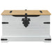 storage box cu raft Alb 78 x 78 x 45 cm Lemn de pin masiv - WALTI WALTI
