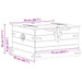 storage box cu raft Alb 78 x 78 x 45 cm Lemn de pin masiv - WALTI WALTI