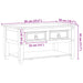 Masă de cafea cu sertar Alb 85 x 50 x 45 cm Lemn de pin masiv - WALTI WALTI