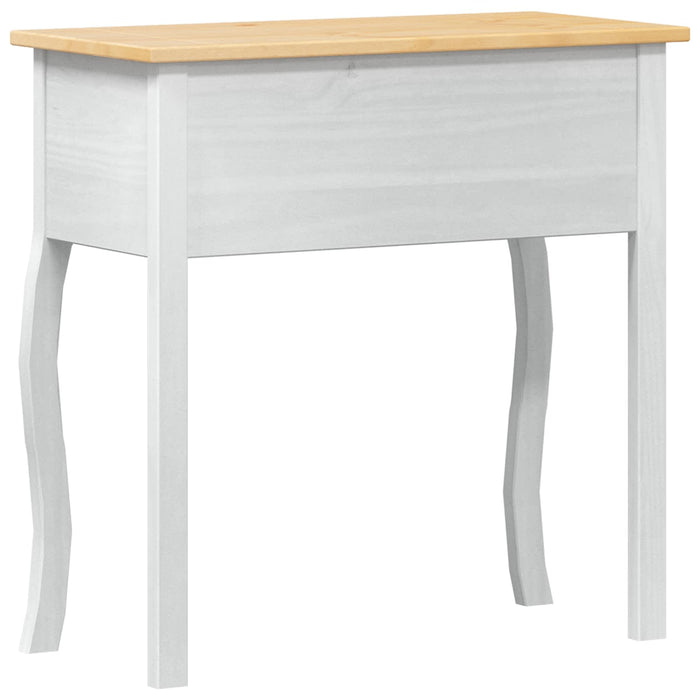 Masă consolă cu sertar Alb 73 x 35 x 73 cm Lemn de pin masiv - WALTI WALTI