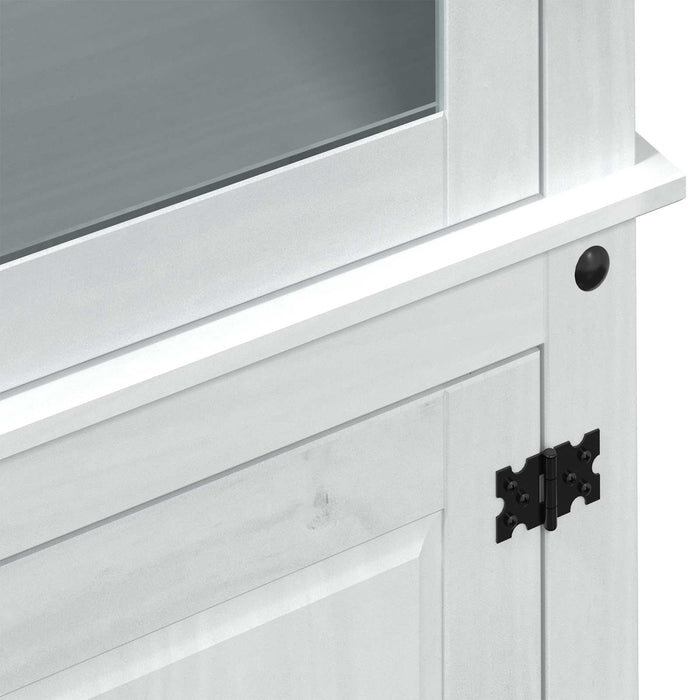 Dulap de Expunere Alb 103.5 x 42 x 180 cm Lemn de pin masiv - WALTI WALTI