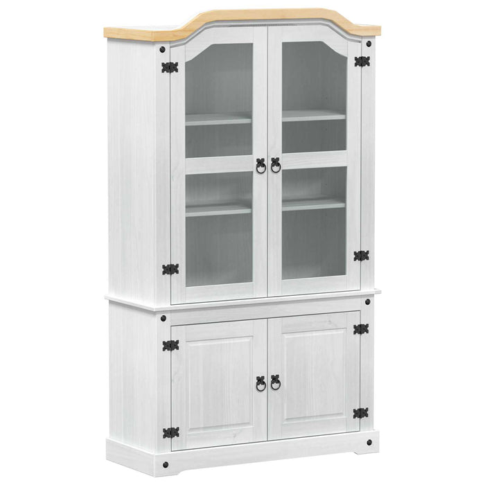 Dulap de Expunere Alb 103.5 x 42 x 180 cm Lemn de pin masiv - WALTI WALTI