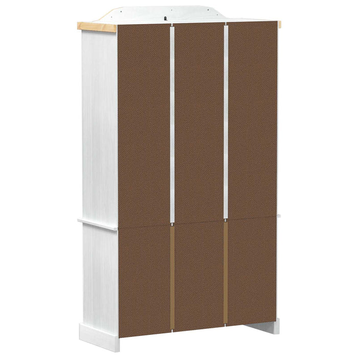 Dulap de Expunere Alb 103.5 x 42 x 180 cm Lemn de pin masiv - WALTI WALTI
