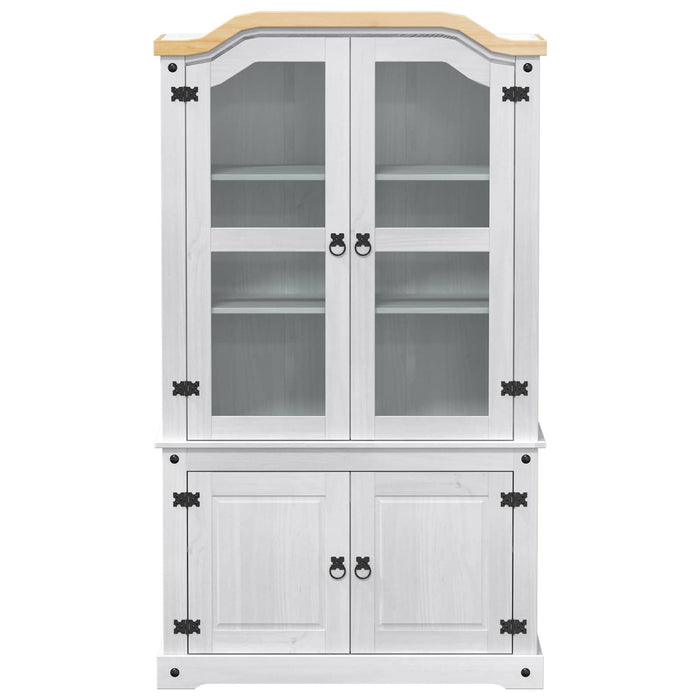 Dulap de Expunere Alb 103.5 x 42 x 180 cm Lemn de pin masiv - WALTI WALTI