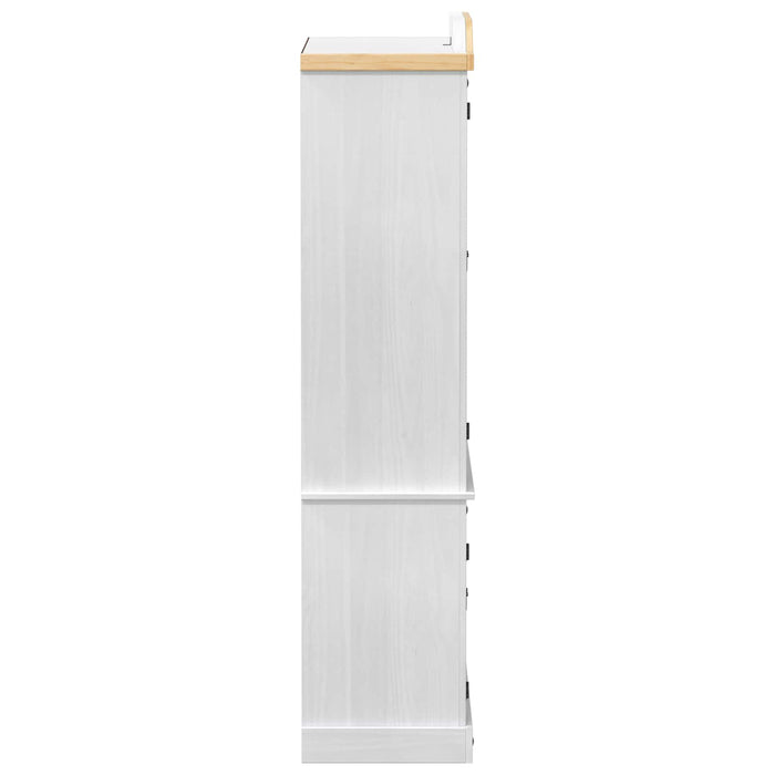 Dulap de Expunere Alb 103.5 x 42 x 180 cm Lemn de pin masiv - WALTI WALTI