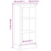 Bibliotecă Alb 46 x 29 x 100 cm Lemn de pin masiv - WALTI WALTI