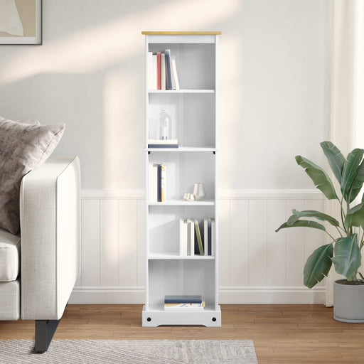Bibliotecă Alb 46 x 20 x 170 cm Lemn de pin masiv - WALTI WALTI