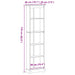 Bibliotecă Alb 46 x 20 x 170 cm Lemn de pin masiv - WALTI WALTI