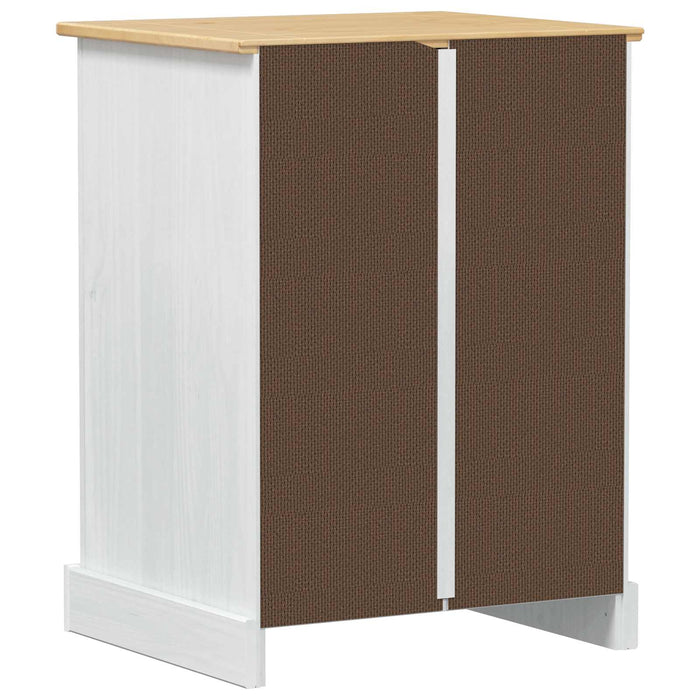 Dulap HiFi Alb 60 x 50 x 82 cm Lemn de pin masiv - WALTI WALTI
