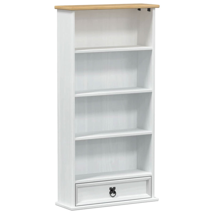 Dulap pentru CD-uri Alb 52 x 17.5 x 103 cm Lemn de pin masiv - WALTI WALTI
