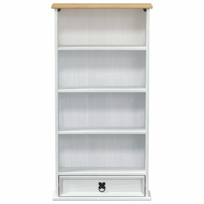 Dulap pentru CD-uri Alb 52 x 17.5 x 103 cm Lemn de pin masiv - WALTI WALTI