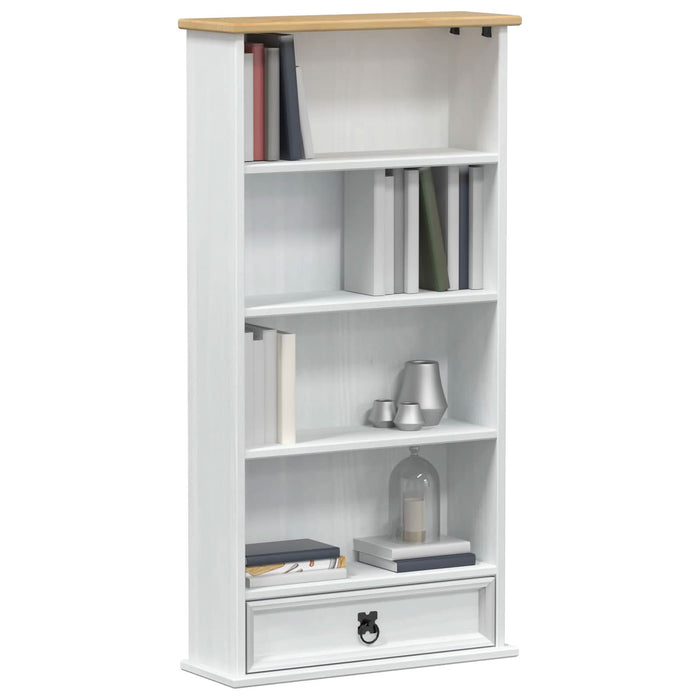 Dulap pentru CD-uri Alb 52 x 17.5 x 103 cm Lemn de pin masiv - WALTI WALTI
