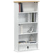 Dulap pentru CD-uri Alb 52 x 17.5 x 103 cm Lemn de pin masiv - WALTI WALTI