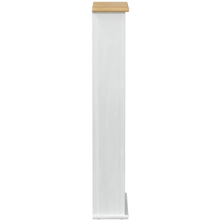 Dulap pentru CD-uri Alb 52 x 17.5 x 103 cm Lemn de pin masiv - WALTI WALTI