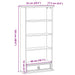 Dulap pentru CD-uri Alb 52 x 17.5 x 103 cm Lemn de pin masiv - WALTI WALTI