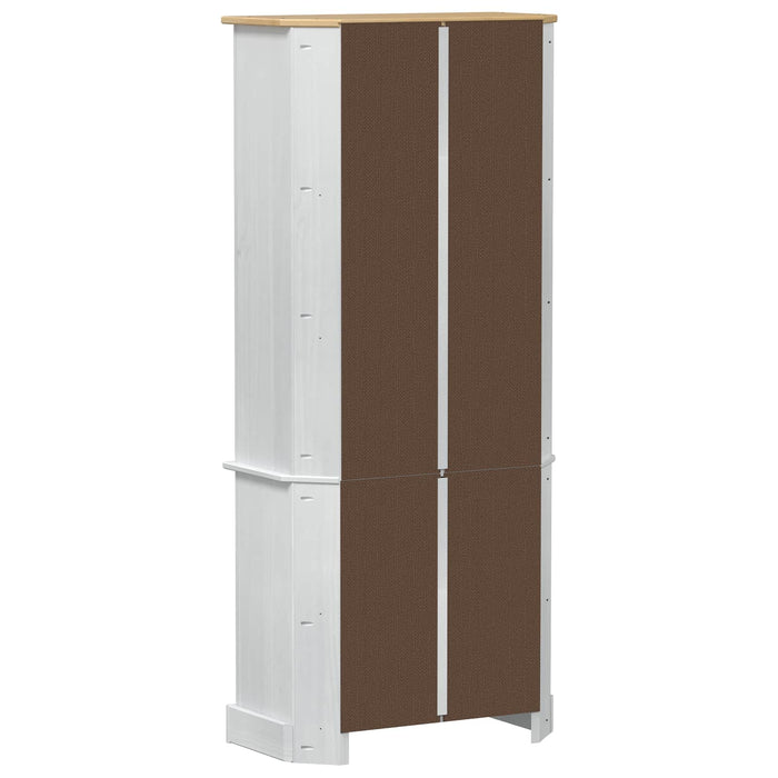 Bufet Alb 74 x 38 x 170 cm Lemn de pin masiv - WALTI WALTI