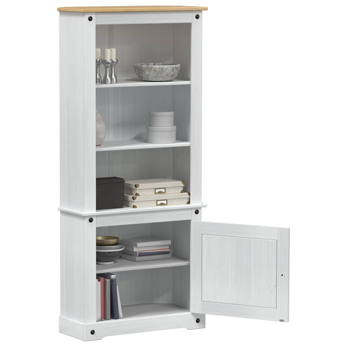 Bufet Alb 74 x 38 x 170 cm Lemn de pin masiv - WALTI WALTI